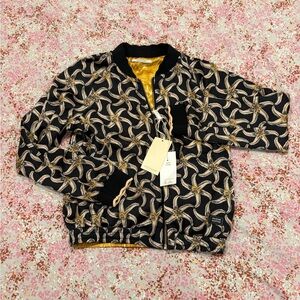 Scotch & Soda Black and Gold Bomber Jacket